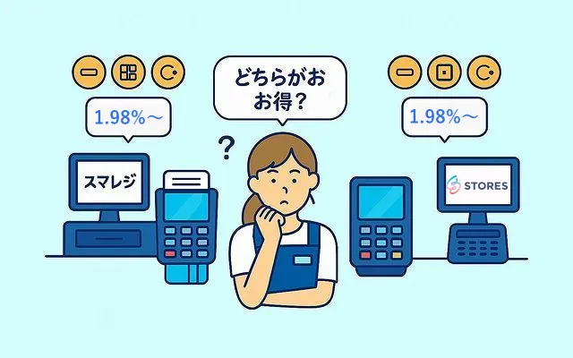 スマレジとスクエアを決済手数料で比較