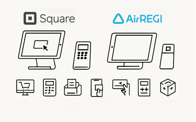 スクエアとエアレジを機能で比較