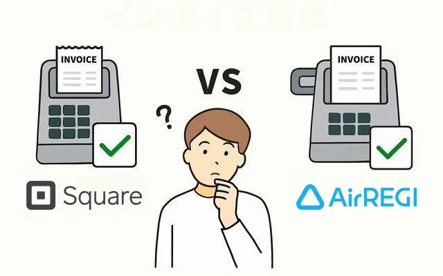スクエアとエアレジをインボイスで比較