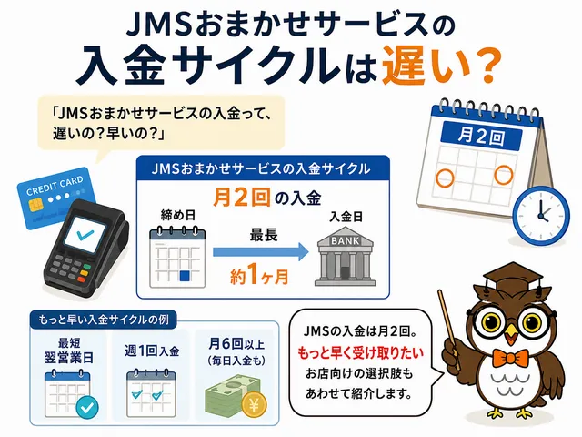 JMSおまかせサービスの入金サイクル