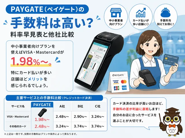 ペイゲートの手数料